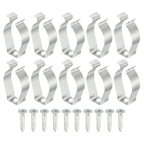 sourcing map 10 Stück T8 Clips Halterung Aufhänger Leuchtstoffröhre Halter U Typ Klemme mit Bolzen für LED Lampen Deckenleuchte aus Stahl von sourcing map