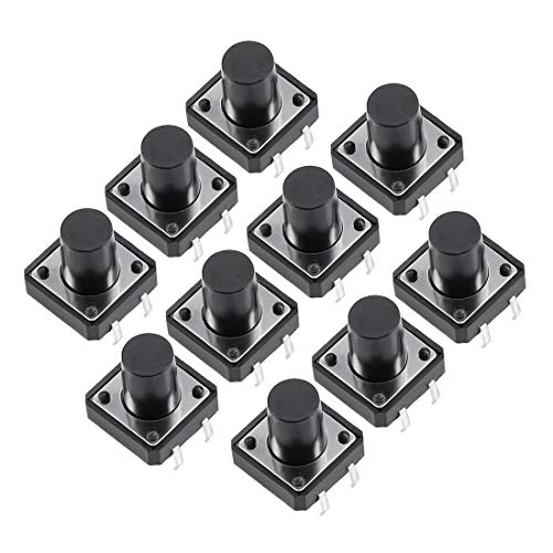 sourcing map 10 Stücke 12x12x12mm 4 Pin Platte Mini/Mikro/Klein PCB Druckknopf Schalter DIP DE de sourcing map 10 Stücke 12x12x12mm 4 Pin Platte Mini/Mikro/Klein PCB Druckknopf Schalter DIP DE de von sourcing map
