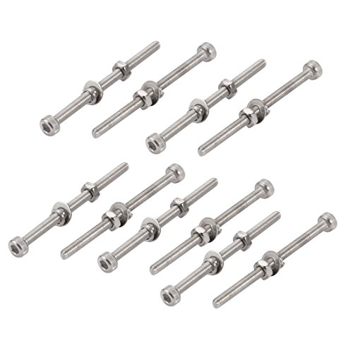 sourcing map 10 Stücke M3x50mm 304 Gedrändelt Steckdose Kopf Schraube Set mit Unterlegscheibe sourcing map 10 Stücke M3x50mm 304 Gedrändelt Steckdose Kopf Schraube Set mit Unterlegscheibe von sourcing map