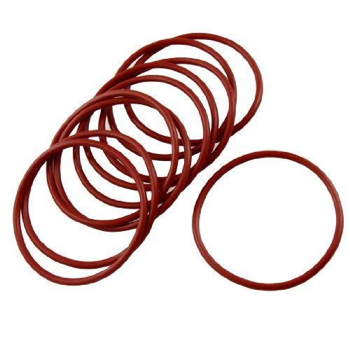 sourcing map 10 Stücke rot ndustrie Silicone O Ring Dichtung Dichtschiebe 54mm x 60mm x 3mm von uxcell
