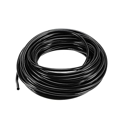 sourcing map 10 m langer Tropfbewässerungsschlauch aus flexiblem PVC-Vinyl, 3 mm Innendurchmesser, 5 mm Außendurchmesser, schwarzer Wasserschlauch von sourcing map