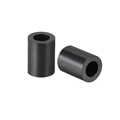 sourcing map 100 Stück Runde Nylon Distanzscheibe 4.2 mm Innendurchm. 7 mm Außendurchm. 10 mm Höhe für M4 Schrauben Schwarz von sourcing map