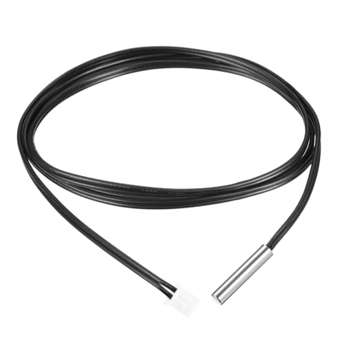 sourcing map 100K NTC Thermistor Fühler 19,7 Zoll Edelstahl Empfindlich Temperatur Temp Sensor für Klimaanlagen von sourcing map