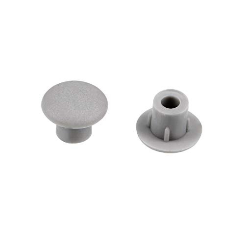 sourcing map 100St Abdeckkappe Lochstopfen Eindrücken Kunststoff für Möbel 5mm Dmr Grau von sourcing map