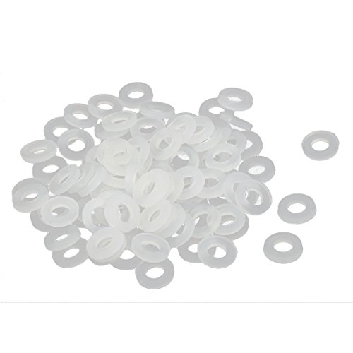 sourcing map 100Stk. M3 x 6mm x 1mm Nylon Flache isolierende Unterlegscheiben Dichtung Weiß sourcing map 100Stk. M3 x 6mm x 1mm Nylon Flache isolierende Unterlegscheiben Dichtung Weiß von uxcell