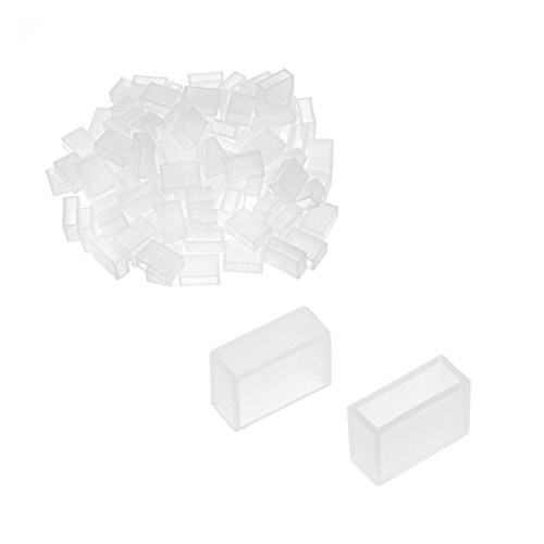 sourcing map 100Stk.Silikon Stecker 5050 10mm LED Rohr Streifen Licht End Kappe Abdeckung DE von sourcing map
