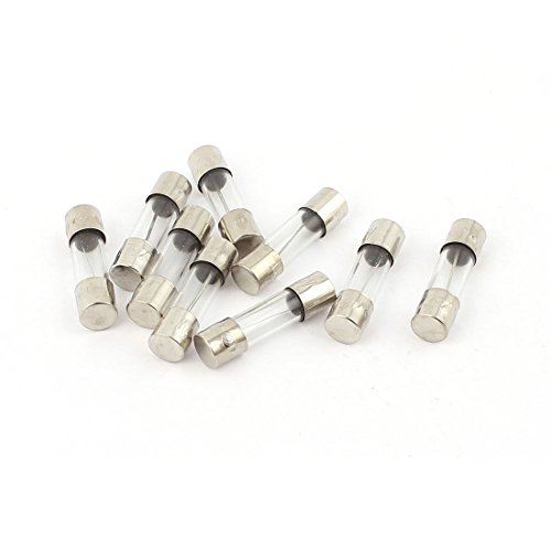 sourcing map 10Pcs 250V 10A Schneller Schlag Glas Sicherungen Rohr 5mm x 20mm von uxcell