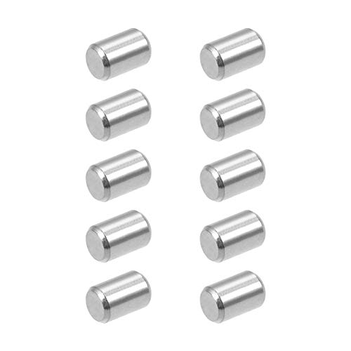 sourcing map 10Pcs 4mm x 6mm Passstift 304 Edelstahl Heringe Support Regale Silberton von sourcing map