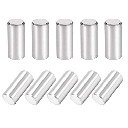 sourcing map 10Pcs 8mm X 16mm Passstift 304 Edelstahl Zylindrischer Regalstützstift Befestigen Elemente Silber von sourcing map