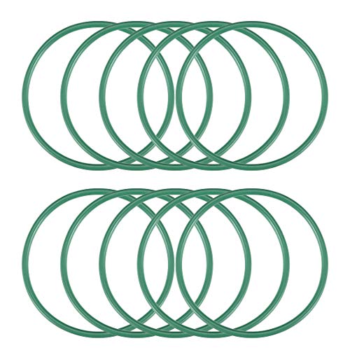 sourcing map 10St Fluorkautschuk O-Ringe FKM Dichtung für Maschinen Rohrleitung 51mm AD 47mm ID 2mm Breite Grün von sourcing map