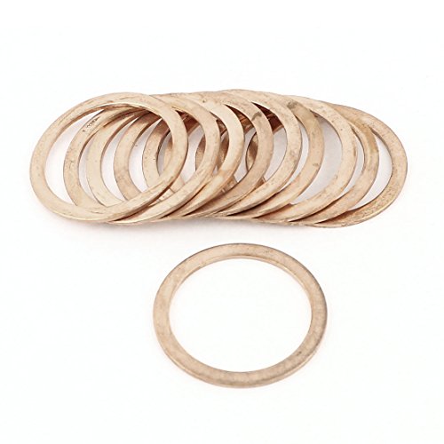 sourcing map 10Stk 30mm Innendurchmesser Flat Kupfer Unterlegscheibe Siegel Dichtung sourcing map 10Stk 30mm Innendurchmesser Flat Kupfer Unterlegscheibe Siegel Dichtung von uxcell