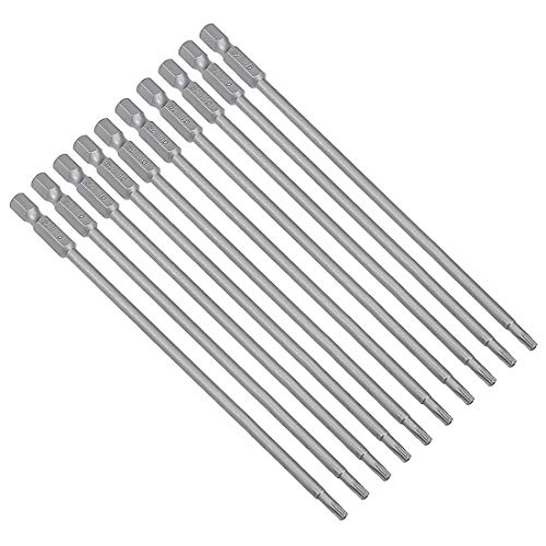 sourcing map 10Stk. 1/4"Sechskantschaft T15 Magnetische Torx Schraubendreher Bits 150mm Länge sourcing map 10Stk. 1/4"Sechskantschaft T15 Magnetische Torx Schraubendreher Bits 150mm Länge von sourcing map