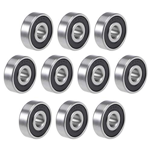 sourcing map 10Stk. 626-2RS RillenKugellager 6x19x6mm Doppelt versiegelt Chromstahl P6(ABEC3) von sourcing map