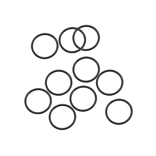 sourcing map 10Stk. Fluorkautschuk O-Ringe Dichtung schwarz 10 mm x 12 mm x 1 mm von sourcing map