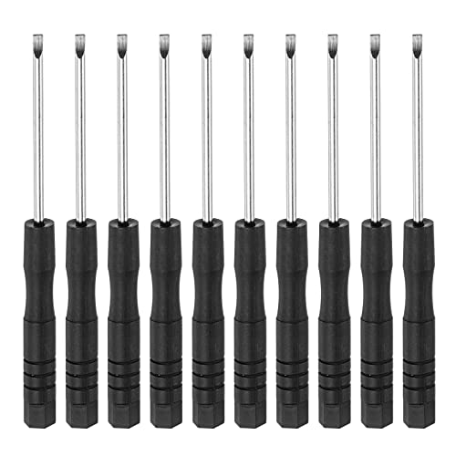 sourcing map 10Stk. Mini- Schlitzschraubendreher, 2,0mm Flachkopf für die Reparatur von Uhren, Brillen, Elektronik von sourcing map