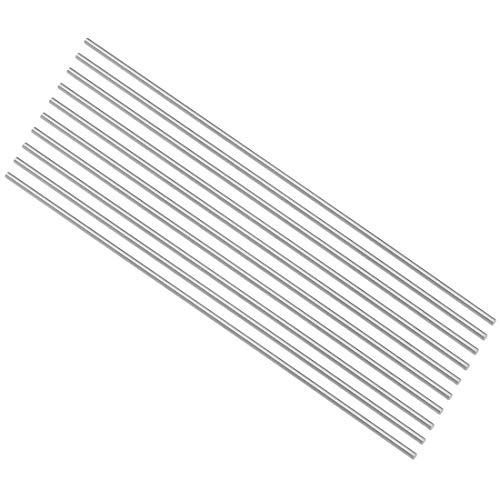 sourcing map 10Stk. Rund Stahlstange 1.4mm HSS Drehmaschine Stangenmaterial Werkzeug 100mm Lang für Wellen Zahnrad Bohrmaschine Drehende Miniaturachse Zylinderstift DIY Bastelwerkzeug von sourcing map