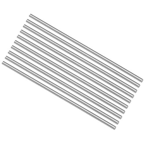 sourcing map 10Stk. Rund Stahlstange 2.6mm HSS Drehmaschine Stangenmaterial Werkzeug 100mm Lang für Wellen Zahnrad Bohrmaschine Drehende Miniaturachse Zylinderstift DIY Bastelwerkzeug von sourcing map