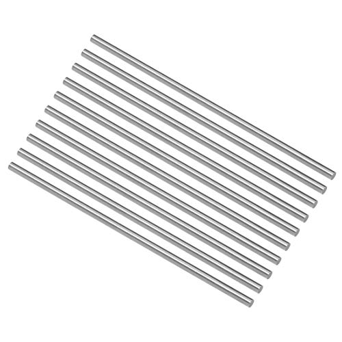 sourcing map 10Stk. Rundstahlstange 3mm HSS Drehmaschine Stangenmaterial Werkzeug 100mm lang für Wellen Zahnrad Bohrmaschine Drehen Miniaturachse Zylinderstift von sourcing map