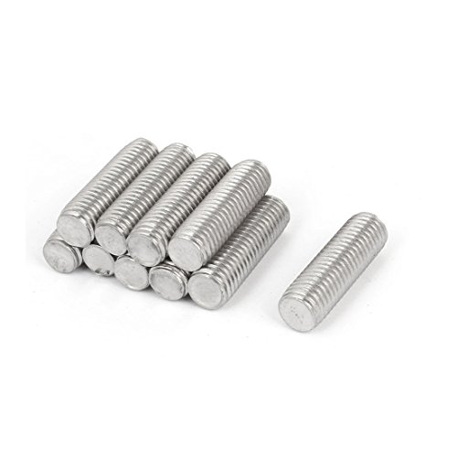 sourcing map 10 Stück Gewindestangen M12x40mm Edelstahl 304 Gewindestift Metrischem Vollgewinde Bar Gewindestäbe für Befestigung CNC-Werkzeugmaschinen 3D-Drucker Industrie Geräte von sourcing map