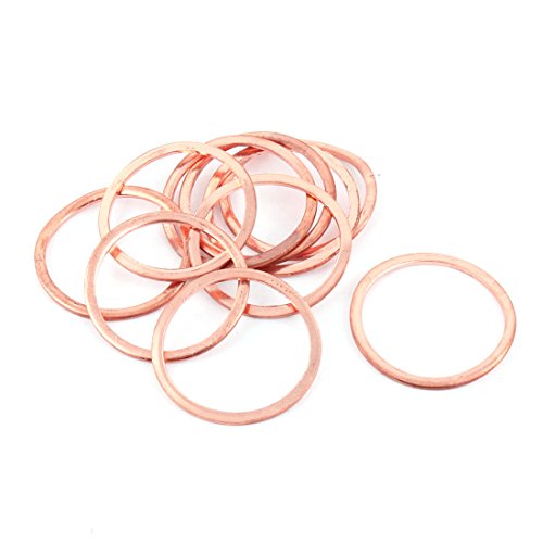 sourcing map 10pcs 36mm x 30mm x 2mm Flache Ring KupferUnterlegscheibe Dichtung Verschluss de sourcing map 10pcs 36mm x 30mm x 2mm Flache Ring KupferUnterlegscheibe Dichtung Verschluss de von uxcell