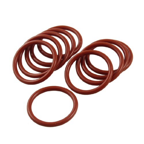 sourcing map 10pcs ziegelrot Industrie Silikon Öldichtung O-Ring Dichtung 29mm x 35mm x 3mm von uxcell