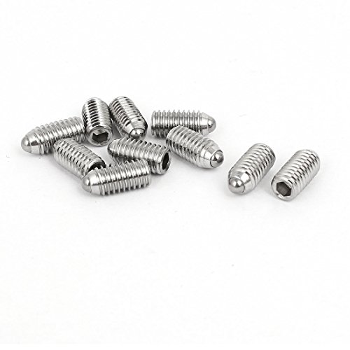 sourcing map 10stk M6x12mm 304Edelstahl Sechskant Madenschraube Set Schraube Feder Kugel DE de von uxcell