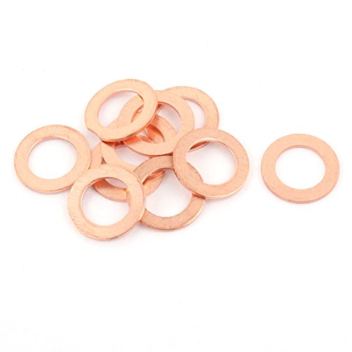 sourcing map 10stk. 10mm x 16mm x 1mm Flach Ring Kupfer Befestigung Zerkleinerungsscheibe Dichtung de sourcing map 10stk. 10mm x 16mm x 1mm Flach Ring Kupfer Befestigung Zerkleinerungsscheibe Dichtung de von uxcell