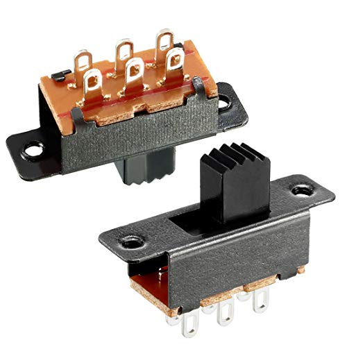sourcing map 10stk. 6mm Vertikal Schiebeschalter DPDT 2 Position 6 Klemme PCB Platte Sperren de sourcing map 10stk. 6mm Vertikal Schiebeschalter DPDT 2 Position 6 Klemme PCB Platte Sperren de von sourcing map