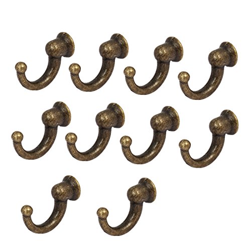 sourcing map 10x Handtuch Bademantel Mantel Vintage Wand montiert Metall einzigen Bügel Haken de von uxcell