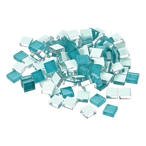 sourcing map 110 Stück Mosaikfliesen Mikroglas Winzige Mini Mosaikfliese DIY Hobbys Handgemachte Kristallfreie Steinhandwerk Material Krickente von sourcing map