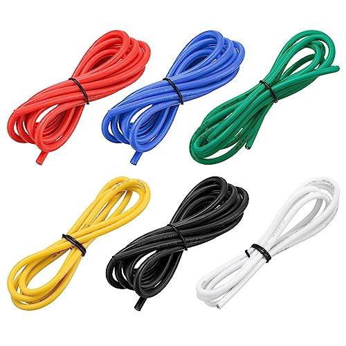 sourcing map 12AWG Elektrischer Draht Kabel 1 Meter Litzendraht Silikon Verzinnte Kupferdrahtspule je 3,31 mm² Solid Elektronik Wire für DIY RC-Modell Lampen Haushaltsgeräte, 6 Farben sourcing map 12AWG Elektrischer Draht Kabel 1 Meter Litzendraht Silikon Verzinnte Kupferdrahtspule je 3,31 mm² Solid Elektronik Wire für DIY RC-Modell Lampen Haushaltsgeräte, 6 Farben von sourcing map