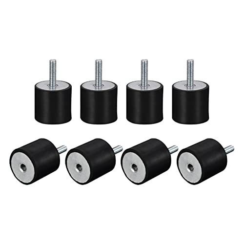 sourcing map 12 Stück M5*15 Gummipuffer, Stoßdämpfer Silentblock Gummibuchsen für Garage Motor Luftkompressor Auto Boot Bobbins（VD20*15 M5*15） von sourcing map
