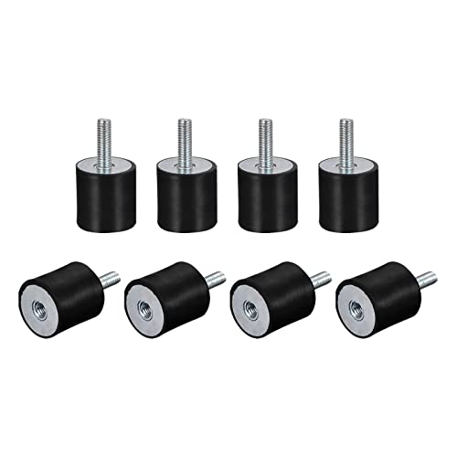 sourcing map 12 Stück M5*16 Gummipuffer, Stoßdämpfer Silentblock Gummibuchsen für Garage Motor Luftkompressor Auto Boot Bobbins（VD20*20 M5*16） von sourcing map