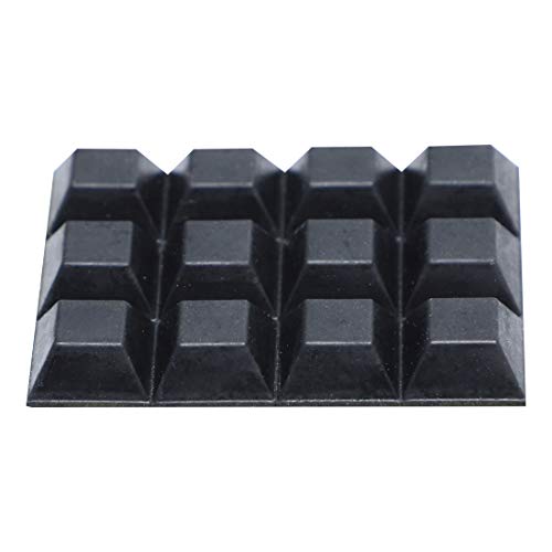 sourcing map 12 Stück Möbelgleiter Möbelfüße Eckige Gummi-Pads für Möbel 12 x 12 x 6 mm de von uxcell