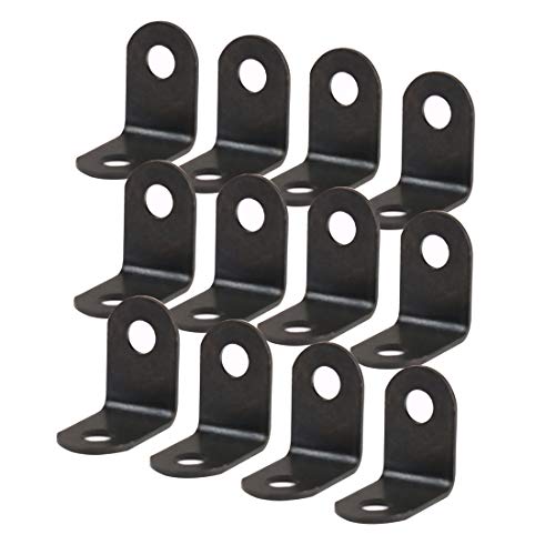sourcing map 12 Stück Winkelhalterung aus Metall 12x12mm schwarz L-förmige rechtwinklige Klammern Eckenschutz Regalträger mit Schrauben für Möbel sourcing map 12 Stück Winkelhalterung aus Metall 12x12mm schwarz L-förmige rechtwinklige Klammern Eckenschutz Regalträger mit Schrauben für Möbel von sourcing map