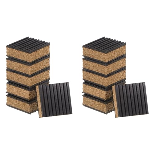 sourcing map 12 gerippte Anti-Vibrations-Isolations-Gummi-Pads 5,1 cm Länge x 2,2 cm Dicke, quadratische Anti-Vibrationspads mit Kork-Mittelschicht für HVAC-Luftkompressor-Unterlegscheibe sourcing map 12 gerippte Anti-Vibrations-Isolations-Gummi-Pads 5,1 cm Länge x 2,2 cm Dicke, quadratische Anti-Vibrationspads mit Kork-Mittelschicht für HVAC-Luftkompressor-Unterlegscheibe von sourcing map