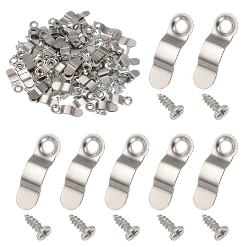 sourcing map 120 Stück Bilderrahmen-Clips, 2,4 cm Fotorahmen, Drehknöpfe, Befestigungsmaterial, Eckclip mit 120 Schrauben zum Aufhängen von Bildern, Basteln, Zeichnungen, Schleifenform, Silber sourcing map 120 Stück Bilderrahmen-Clips, 2,4 cm Fotorahmen, Drehknöpfe, Befestigungsmaterial, Eckclip mit 120 Schrauben zum Aufhängen von Bildern, Basteln, Zeichnungen, Schleifenform, Silber von sourcing map