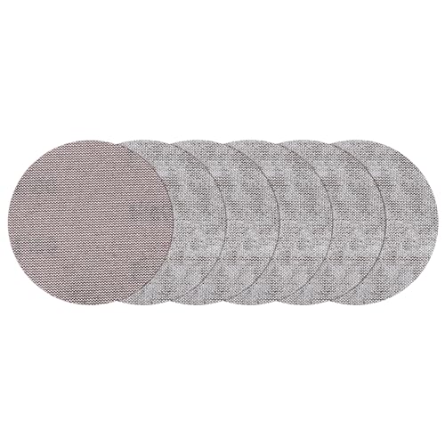 sourcing map 125 mm Netz-Schleifscheibe, 50 Stück, 80er-Körnung, staubfrei, Trockenbau-Schleifpapier, Klett-Schleifpads für Trockenbau-Kittböden von sourcing map