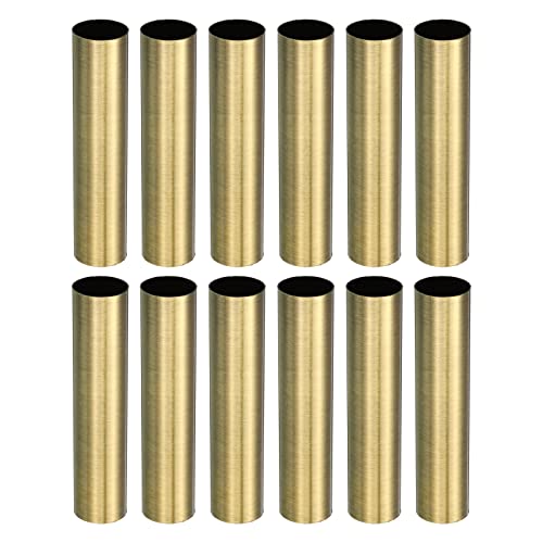 sourcing map 12Stk E12 Steckdosendeckel 3.9" Metall Kronleuchter Hülsen Glühbirne Bronze von sourcing map