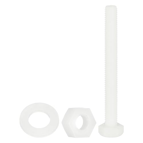 sourcing map 150 Stück/50 Sets Nylon-Sechskantschrauben, M6 x 60 mm, Kunststoff, Vollgewinde, Sechskantschrauben, Schrauben und Muttern mit flachen Unterlegscheiben für Maschinen, Elektronik sourcing map 150 Stück/50 Sets Nylon-Sechskantschrauben, M6 x 60 mm, Kunststoff, Vollgewinde, Sechskantschrauben, Schrauben und Muttern mit flachen Unterlegscheiben für Maschinen, Elektronik von sourcing map