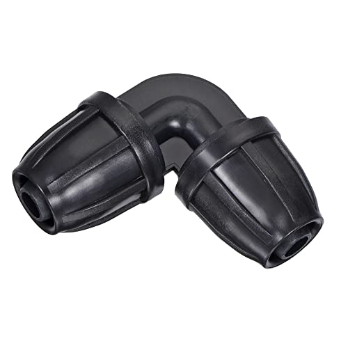 sourcing map 15Stk Tropfbewässerungsbogen mit Widerhaken Fitting 8mm/11mm Rohr Schwarz für Garten Tropfschlauch Bewässerungssystem von sourcing map