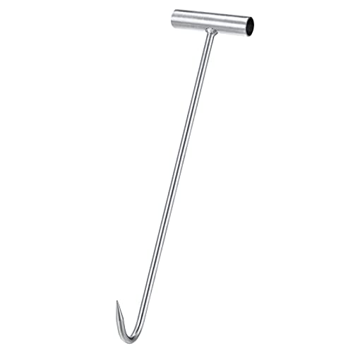 sourcing map 16" 400mm T-Handgriff Fleisch Ausbein Verzinkt T-Haken für Küche Metzgerei von sourcing map