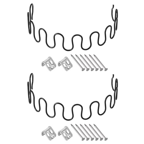 sourcing map 17.7" Sofa Feder Ersatz mit Clips Nägel 2Stk Runder Feder Lehn Stuhl Teile für Möbel Sofa Reparatur Befestigung Stuhl Durchhängen Sitz Schwarz von sourcing map