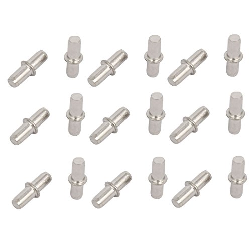 sourcing map 18 Stück Schrank Kleiderschrank Regal Stützbolzen Bolzen Pegs Silber 5mmx19mm de von uxcell