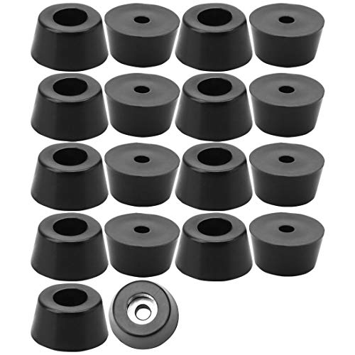 sourcing map 18 Stück Stuhlbeinkappen Filzgleiter Gummi Füße Drucker Luftkompressor Metall Waschmaschine D15x12xH8mm von sourcing map
