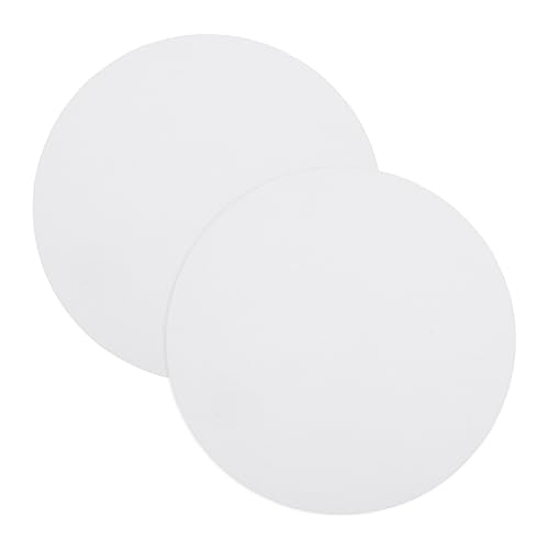 sourcing map 18 cm runder Lampenschirm-Diffusor, blendfreier Lampenschirm-Diffusor, Stoff-Lampenabdeckung für Schreibtisch, Tischleuchte, Downlight, Strahler, weiß, 2 Stück von sourcing map
