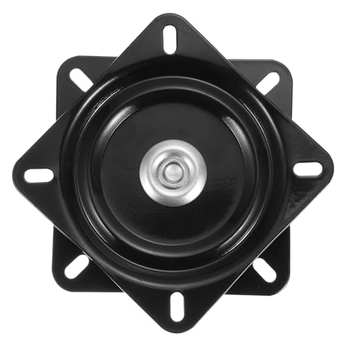sourcing map 1Stk Barhocker Drehplatte 5" - Eisen Viereckiger Barhocker Sitz Ersatz Lazy Susan Boot Sitzunterlage für Möbel (Schwarz 127x2.0mm) von sourcing map