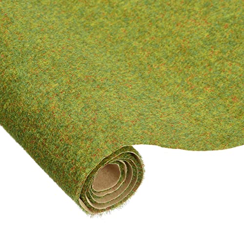 sourcing map 2 STK Kunstgrasmatte Kunstrasen Rasen Attrappe für Garten Deko Tisch 8cmx25cm Grün von sourcing map