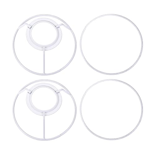 sourcing map 2 Set Lampenschirm Ring 110mm Durchm. Halter Rahmen für Lampenfassung Eisen von sourcing map