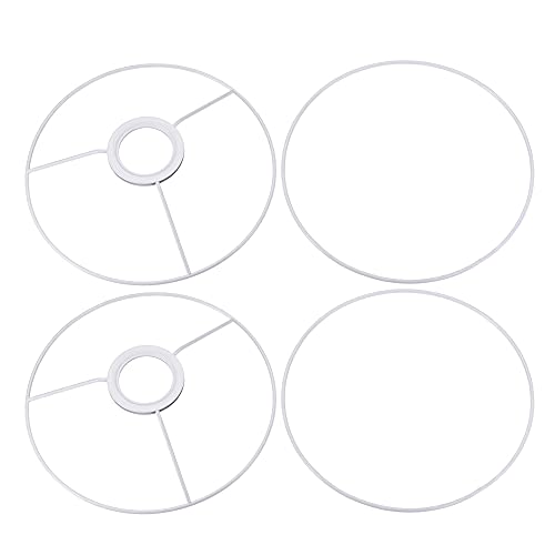 sourcing map 2 Set Lampenschirm Ring 200mm Durchm. Halter Rahmen für Lampenfassung Eisen von sourcing map